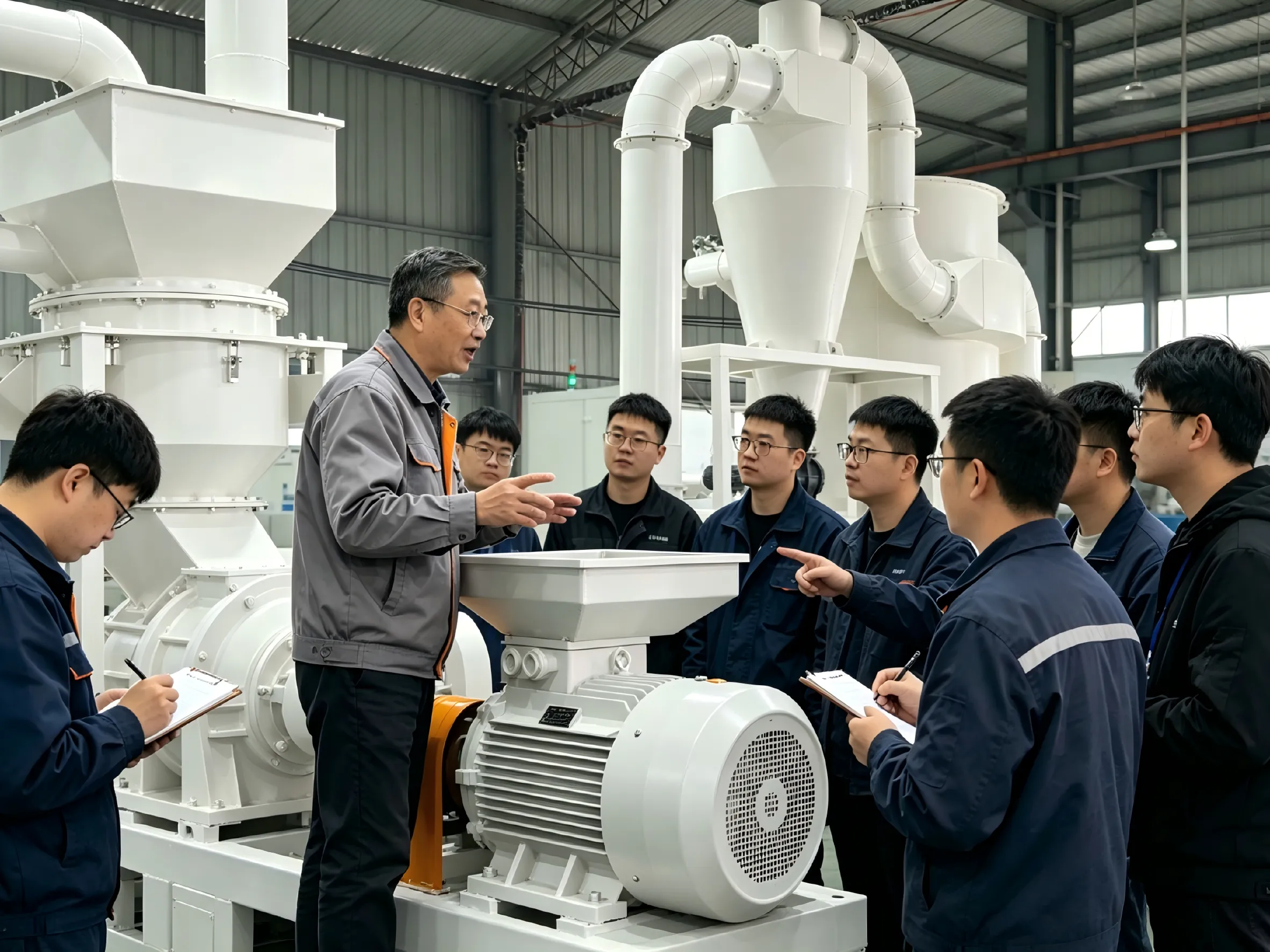 Xingshengwei realiza treinamento especializado em manutenção do Ultra Pulverizer para garantir a entrega estável do equipamento