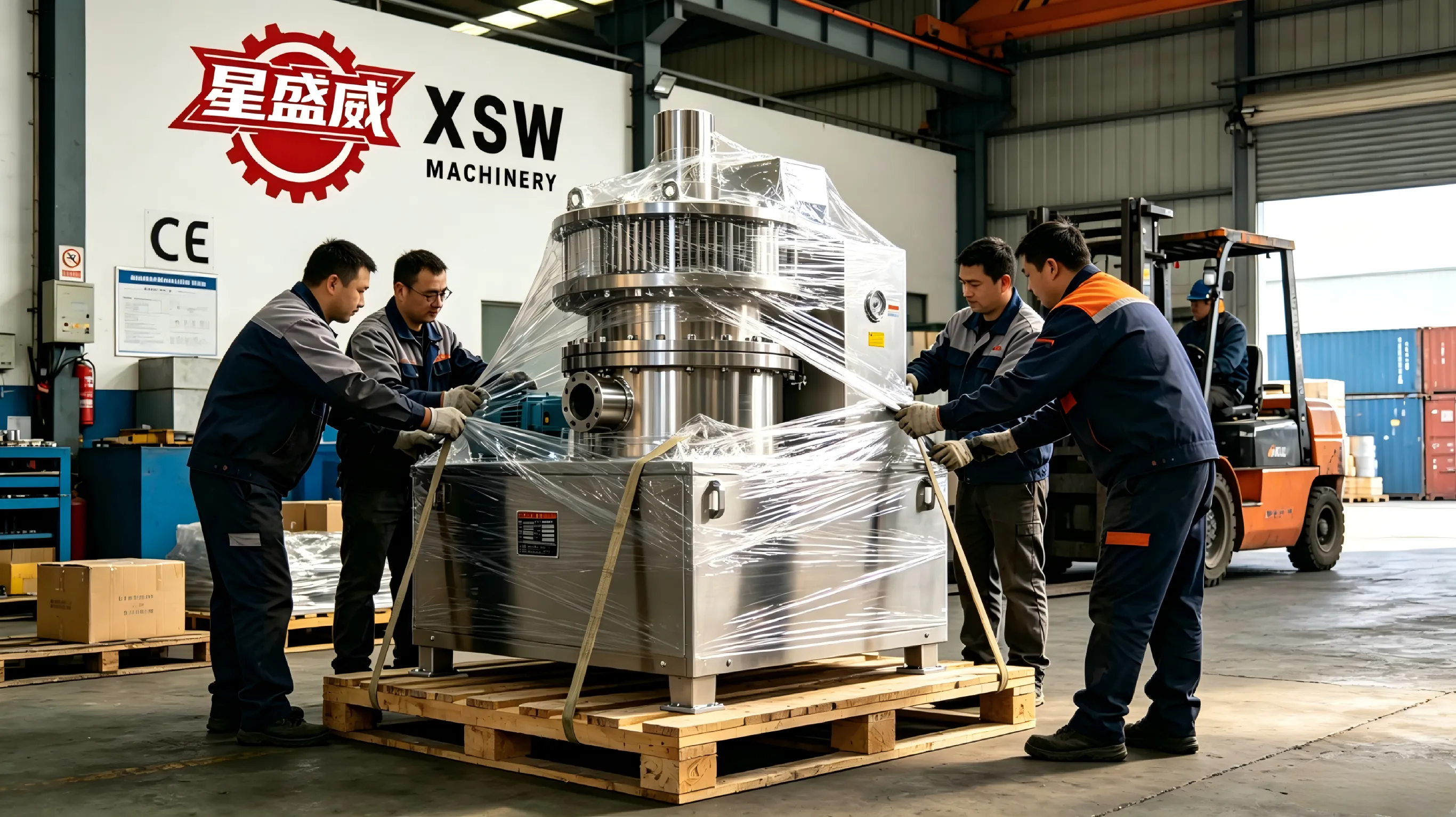 Xingshengwei Machinery conclui inspeção completa e envio de moedor ultrafino de aço inoxidável industrial para cliente farmacêutico europeu